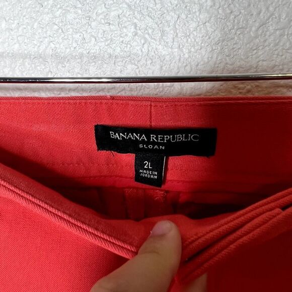 Banana Republic Skinny Bi-Stretch Sloan Ankle Dress Pants Red Orange Size 2L - Picture 7 of 8